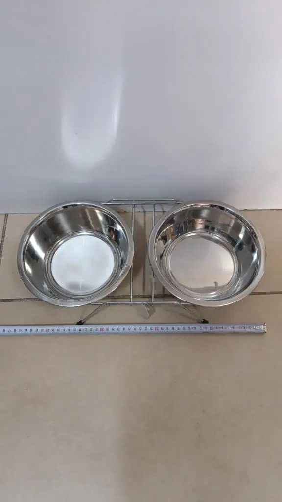 DDWF2BCP 2qt Ayaklı İkili Metal Mama Kabı ø21 Cm 1.89 L