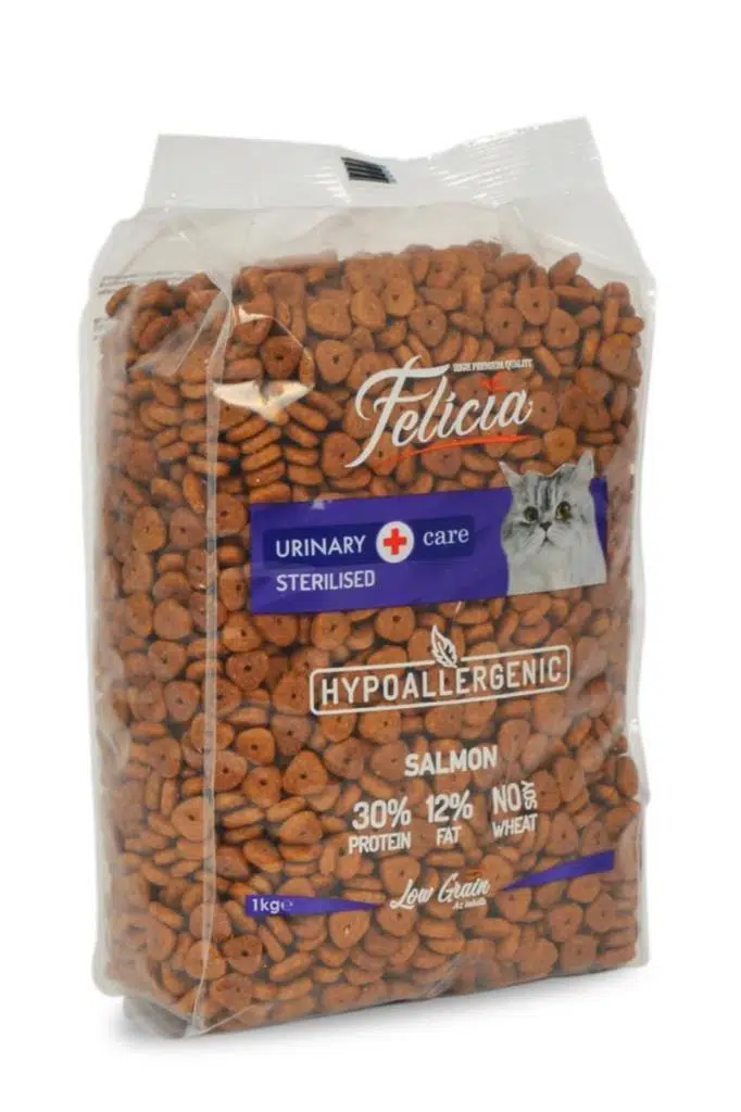 Felicia Az Tahıllı 1 Kg Sterilised somonlu Kedi Maması HypoAllergenic Skt: 07/2026
