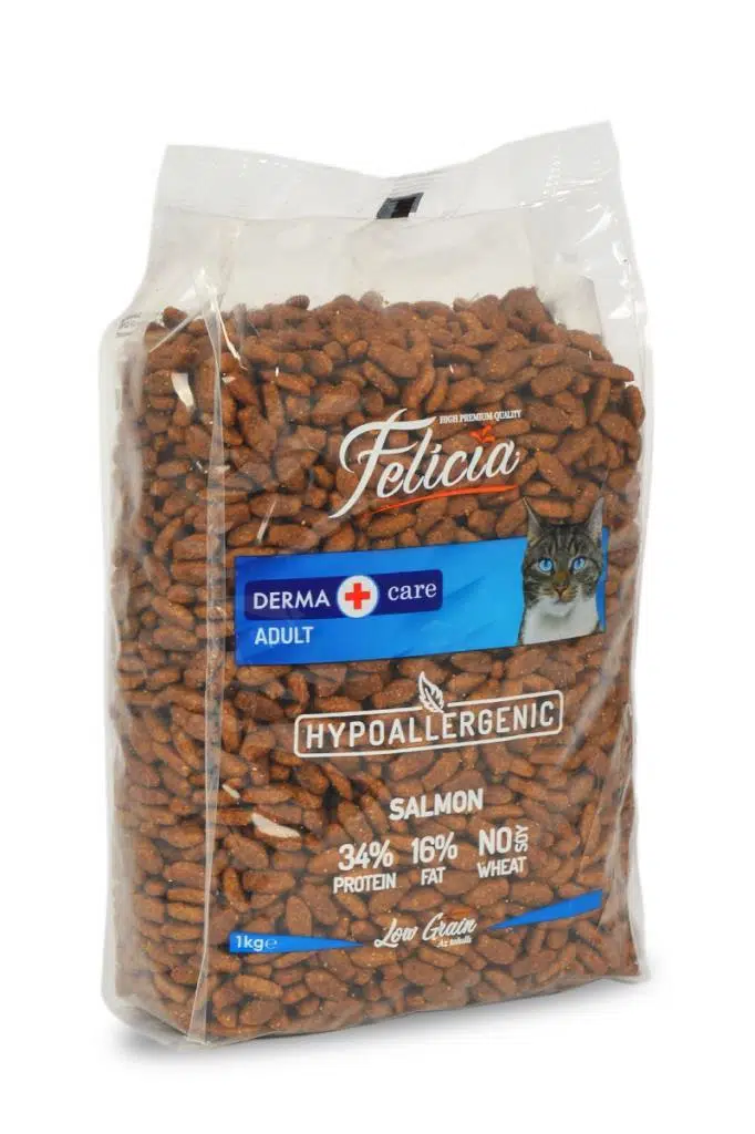 Felicia Az Tahıllı 1 Kg Yetişkin Somonlu Kedi Maması HypoAllergenic Skt:06/2025