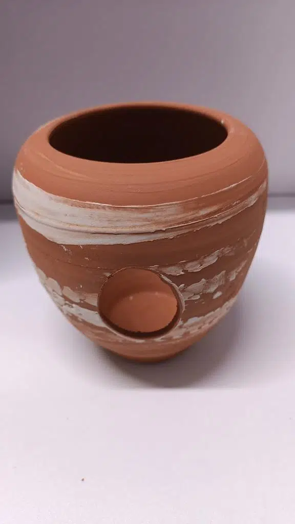 Netx Çömlek Büyük Vatoz Küpü Vazo Şekilli 12x13Cm İçe Eğik Vazo Akvaryum Dekoru 